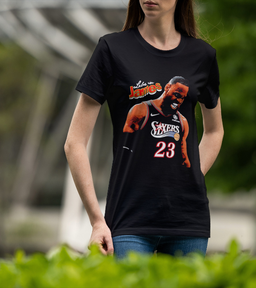 Lebron James Philadelphia 76ers Nike 23 Bootleg Mashup T-Shirt