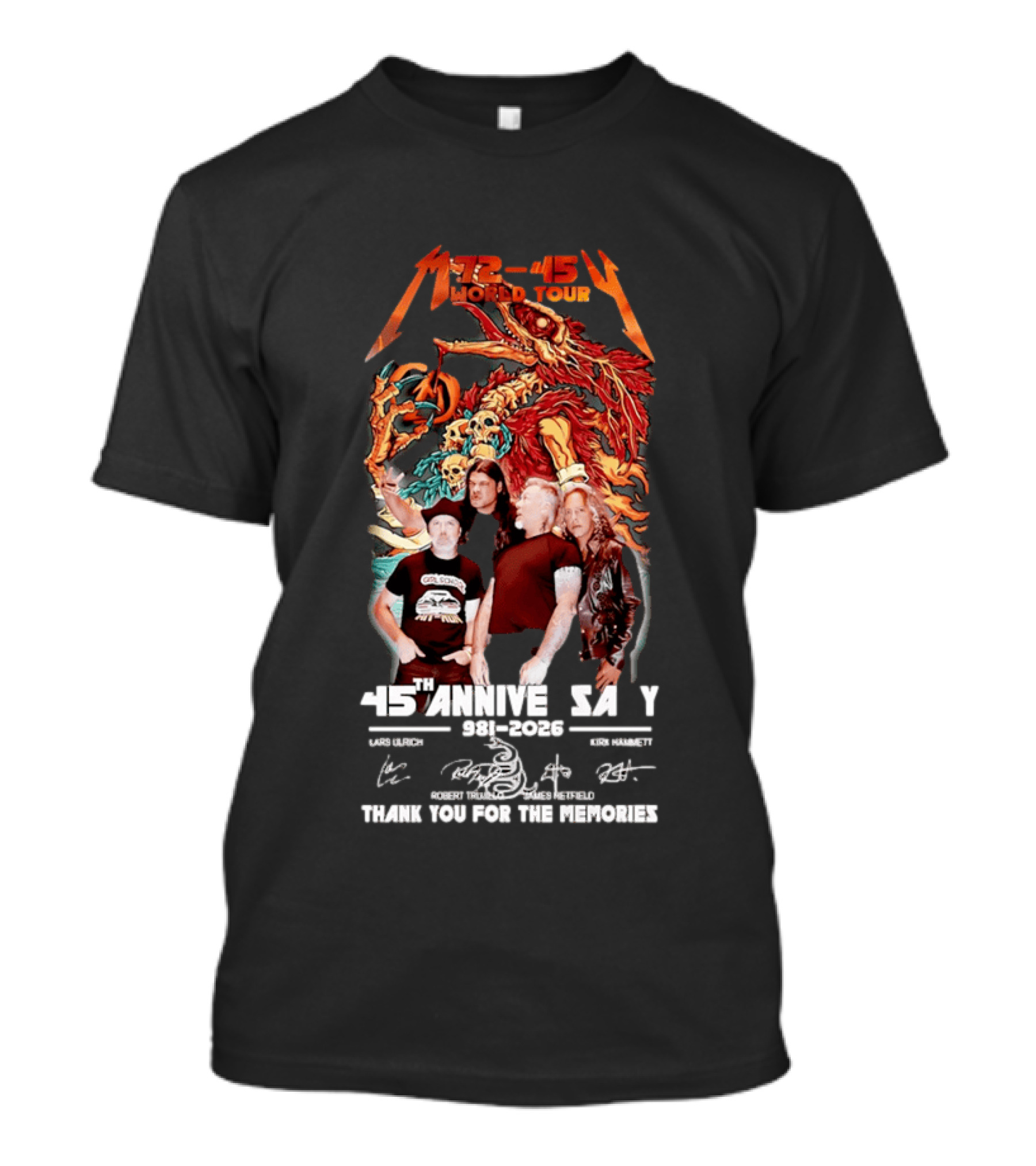 M72 45 World Tour 45th Anniversary 1981 2026 Thank You For The Memories T-Shirt