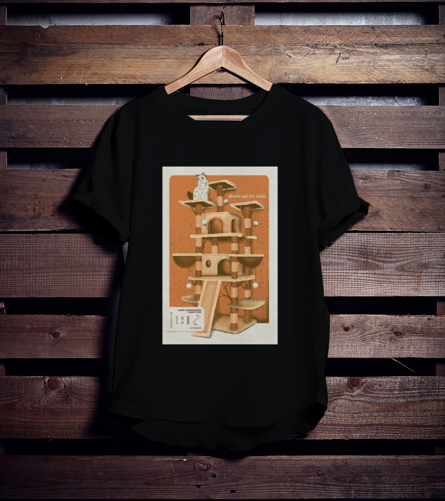 Death Cab For Cutie Sandy Amphitheater Sandy Utah July 29 2026 Cat Tree T-Shirt