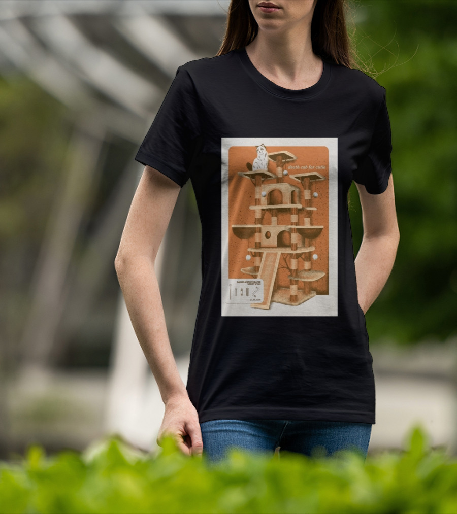 Death Cab For Cutie Sandy Amphitheater Sandy Utah July 29 2026 Cat Tree T-Shirt