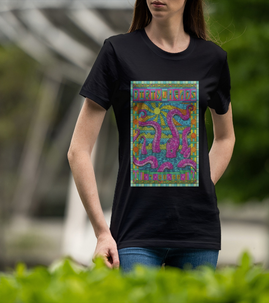 Grand Rapids Michigan Dirty Heads Concert 2026 Octopus Mosaic T-Shirt