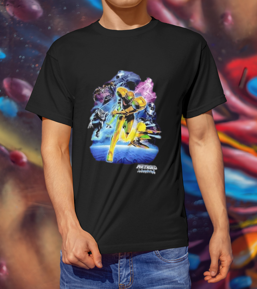 Metroid Prime 3 Corruption Samus Aran Action Scene T-Shirt