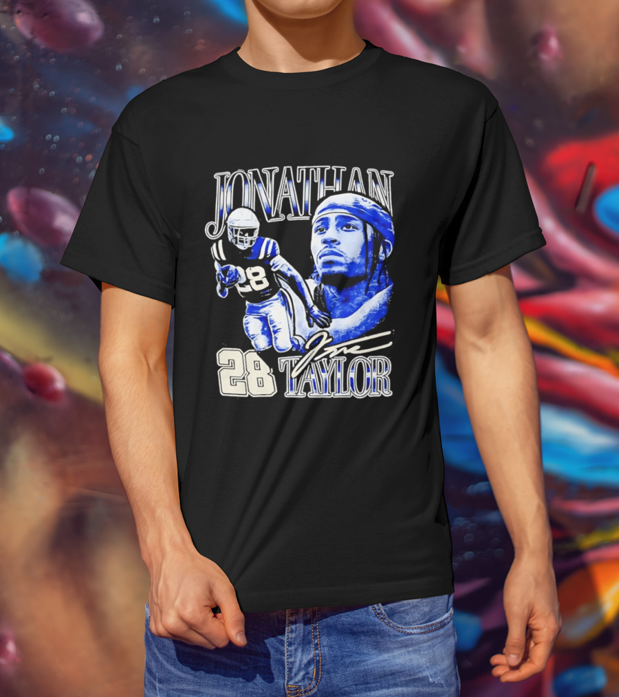 Jonathan Taylor 28 Indianapolis Colts Football NFL Bootleg T-Shirt