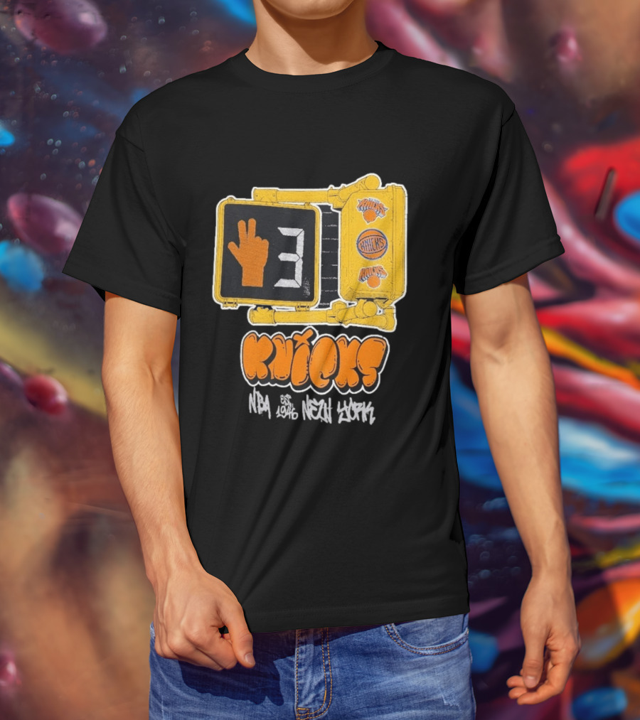 Knicks NBA Street Style Hand Sign Look B4 Crossing T-Shirt