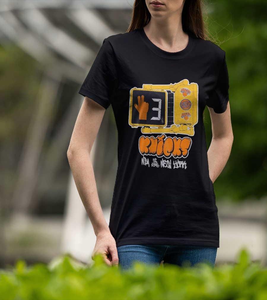Knicks NBA Street Style Hand Sign Look B4 Crossing T-Shirt