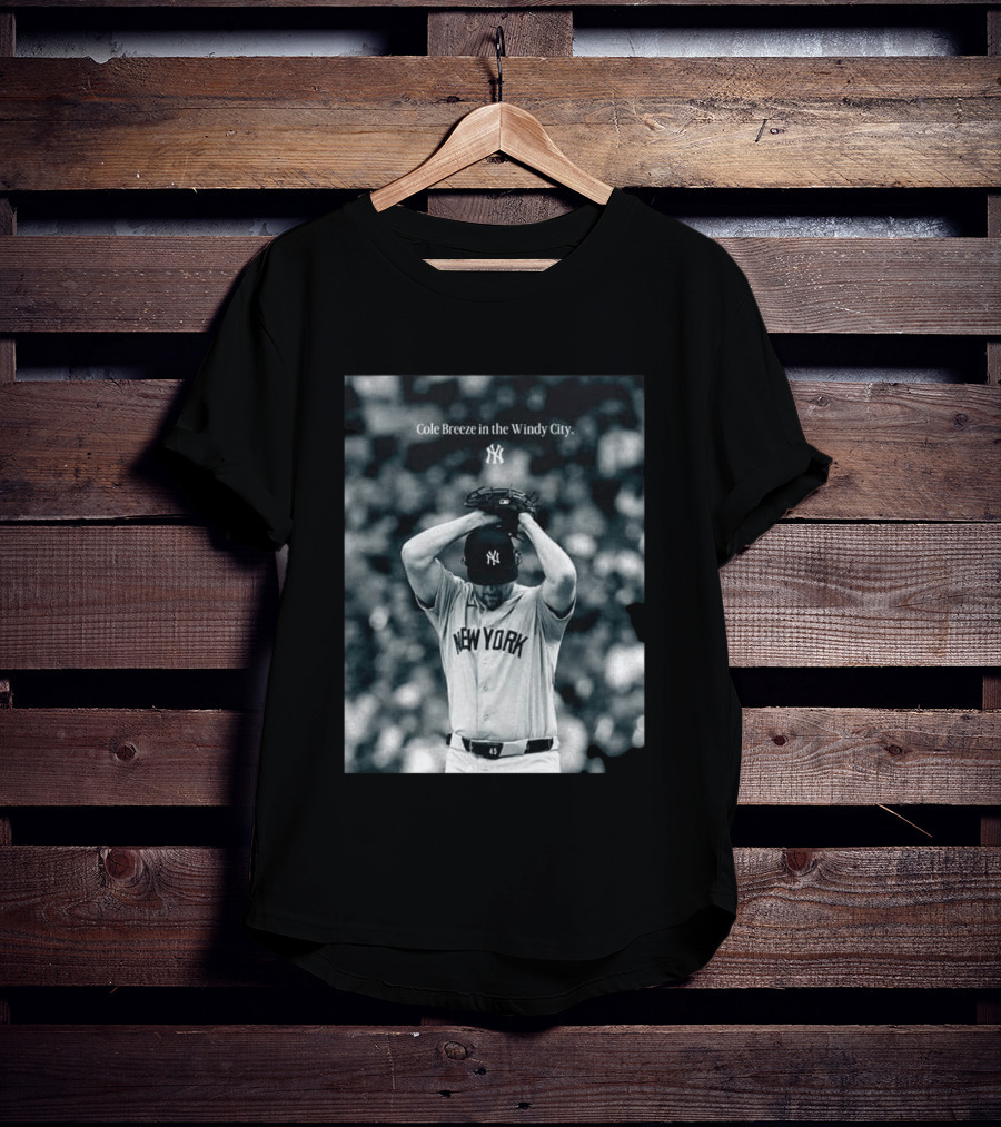 New York Yankees Cole Breeze Pitching Moment In The Windy City T-Shirt