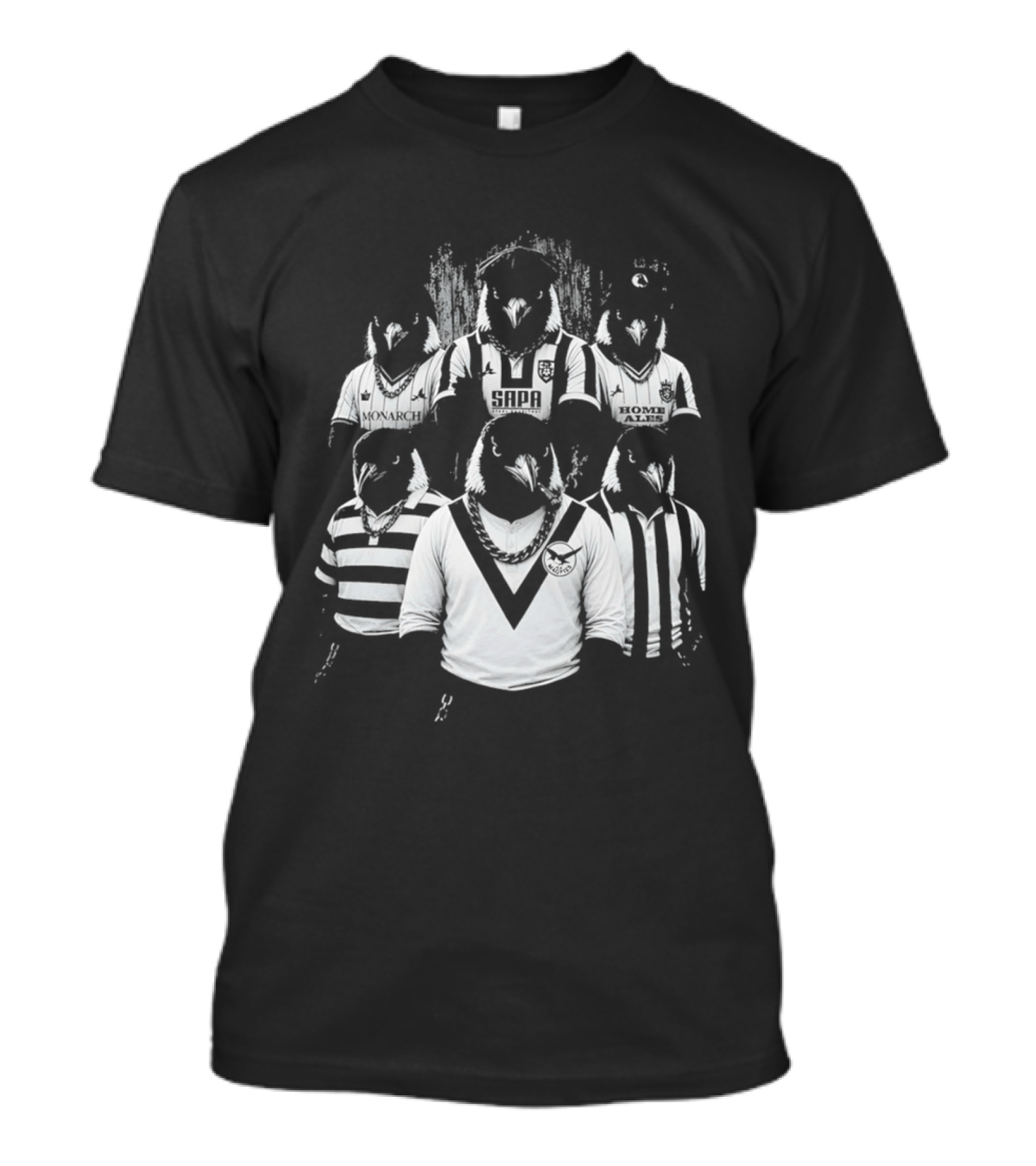 Notts County Gangster Magpies Football Team Characters T-Shirt