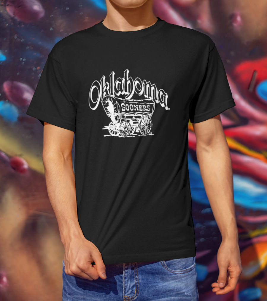 Oklahoma Sooners Schooner Wagon Classic Sports Team Spirit T-Shirt
