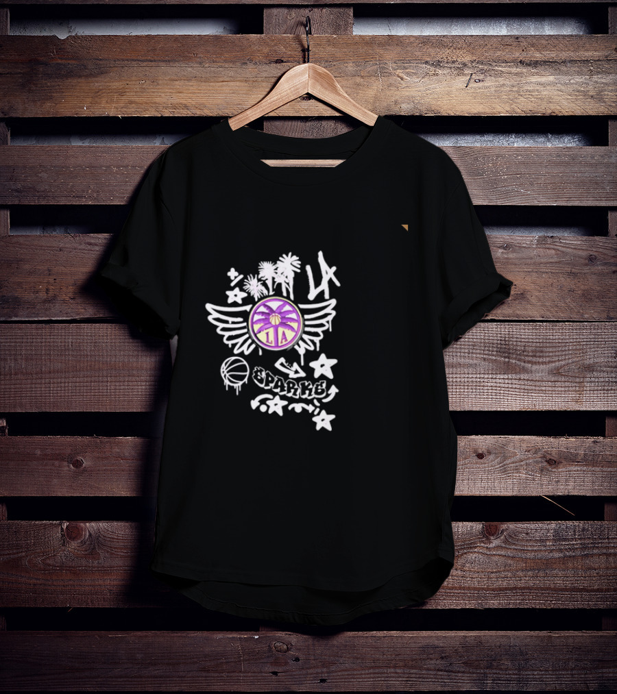 LA Sparks Graffiti Wings Basketball Stars T-Shirt