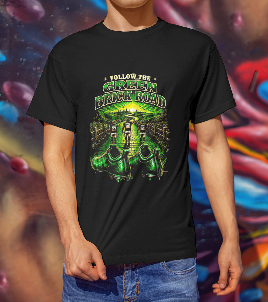 Philadelphia Eagles Follow The Green Brick Road Fantasy Football T-Shirt