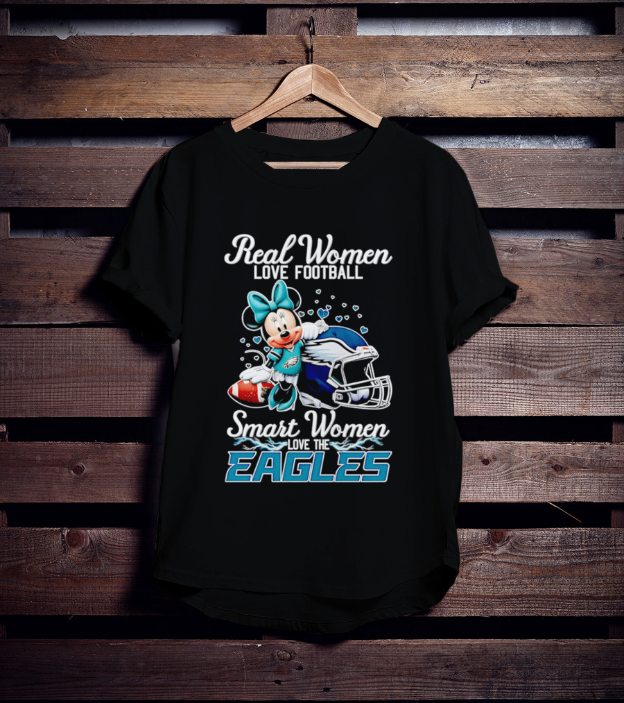 Real Women Love Football Smart Women Love The Eagles Minnie T-Shirt