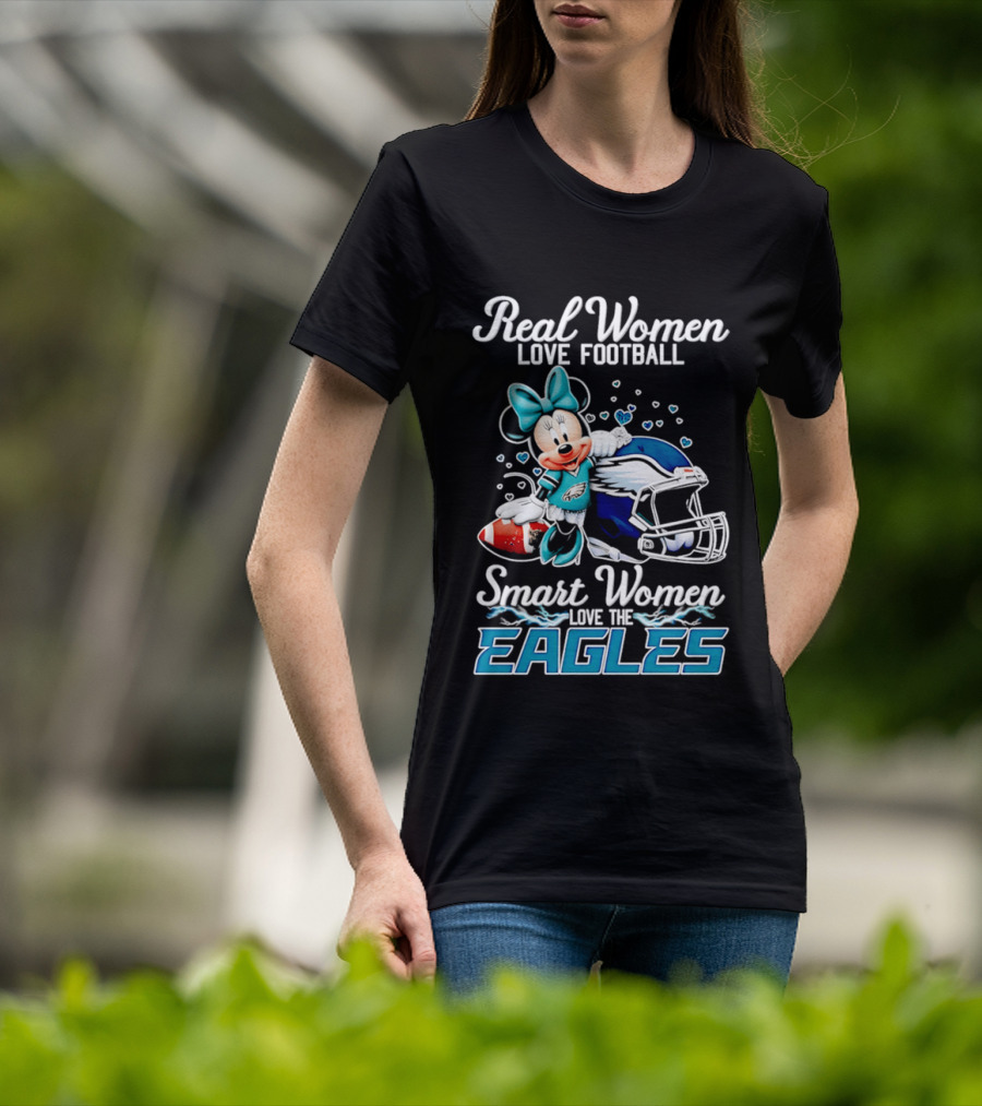 Real Women Love Football Smart Women Love The Eagles Minnie T-Shirt