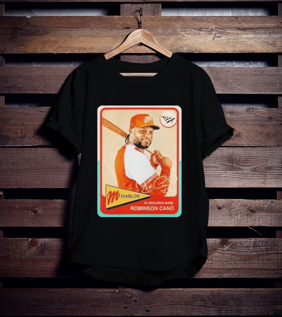 Robinson Canó Diablos 22 Segunda Base Baseball Card T-Shirt