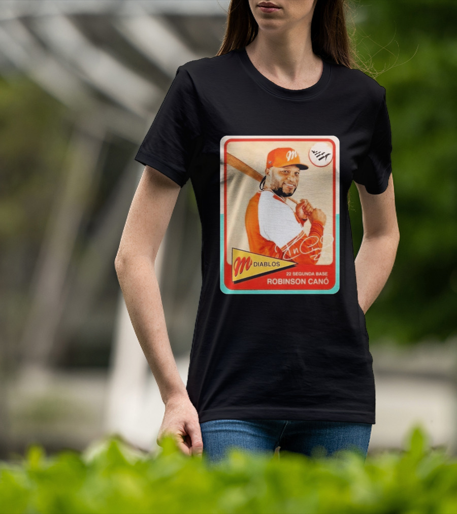 Robinson Canó Diablos 22 Segunda Base Baseball Card T-Shirt