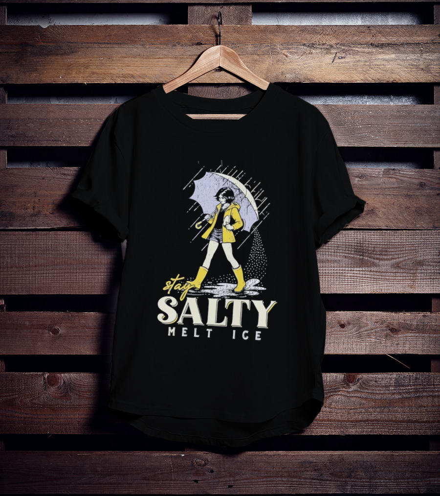 Stay Salty Melt Ice Retro Umbrella Girl Fashion T-Shirt