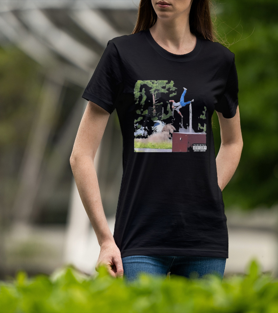 Yellowstone National Park Bison Encounter Scenic Humor Parental Advisory T-Shirt