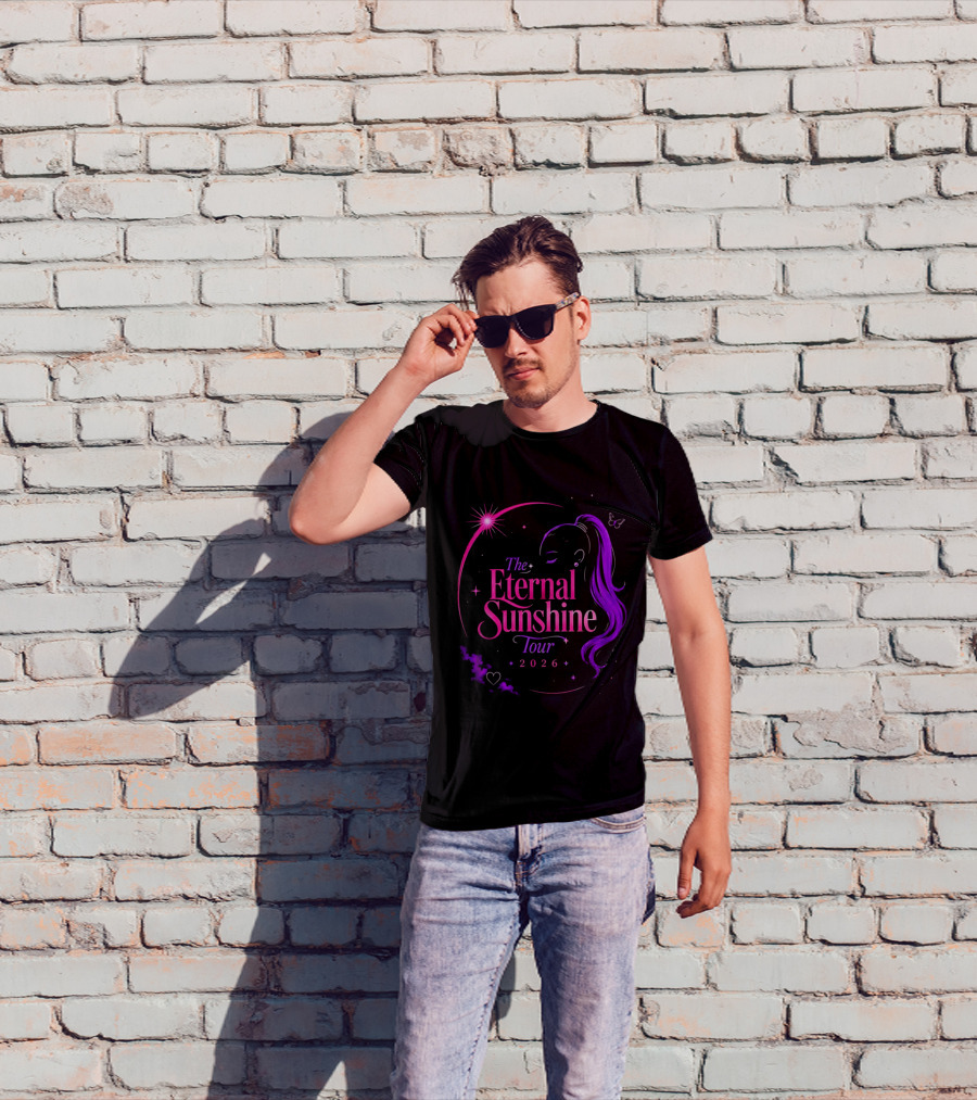 The Eternal Sunshine Tour 2026 Ariana Grande Purple Neon T-Shirt