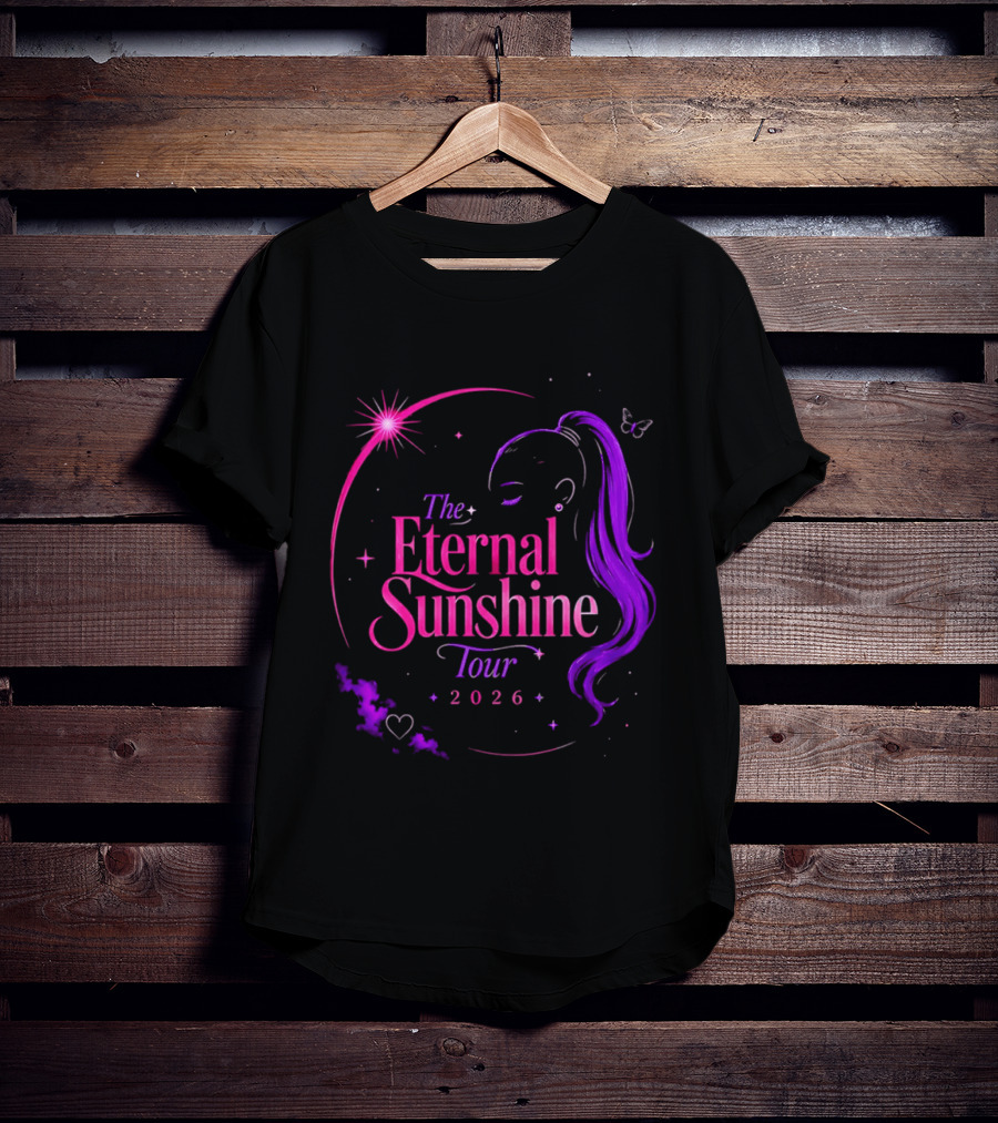 The Eternal Sunshine Tour 2026 Ariana Grande Purple Neon T-Shirt