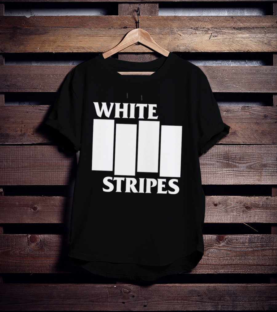 The White Stripes Band Name With Iconic Bar T-Shirt