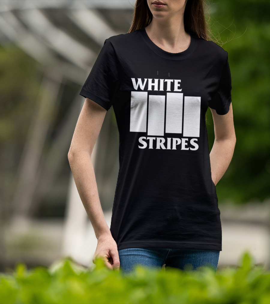 The White Stripes Band Name With Iconic Bar T-Shirt