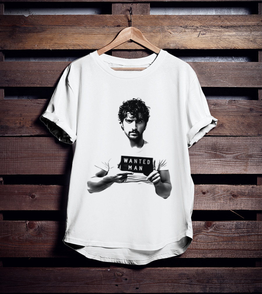 Boone Wanted Man Tour Shot 2026 Bold Typography Black And White T-Shirt