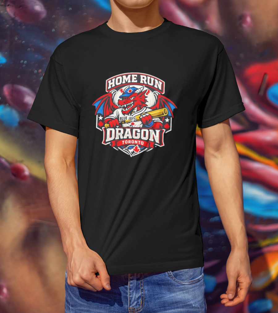 Toronto Blue Jays Home Run Dragon Toronto Royal Blue T-Shirt