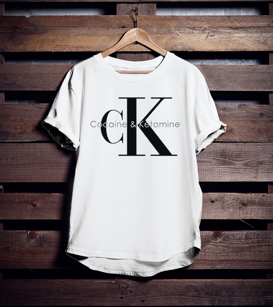 Cocaine & Ketamine CK Bold Black T-Shirt