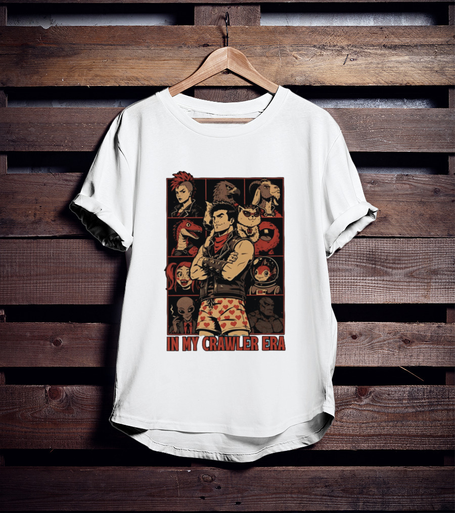 In My Crawler Era Retro Punk Characters And Animals T-Shirt