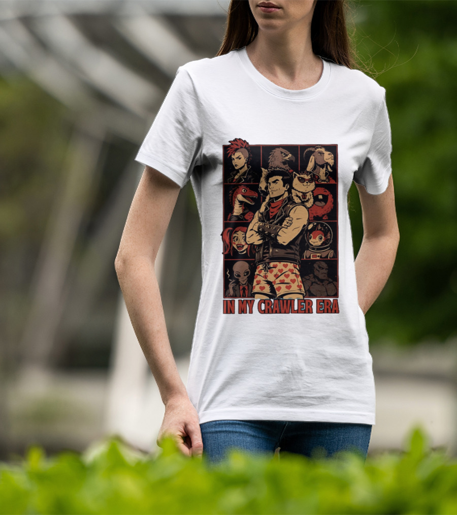 In My Crawler Era Retro Punk Characters And Animals T-Shirt