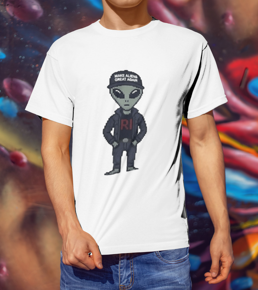 Make Aliens Great Again RI Pixel T-Shirt