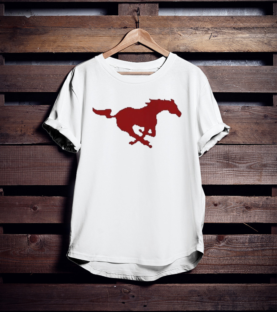 Mustang Red Galloping Horse T-Shirt