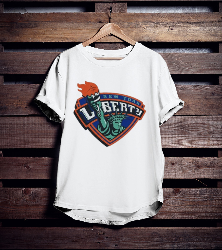 New York Liberty Leonie Fiebich Barclays Center Basketball Team T-Shirt