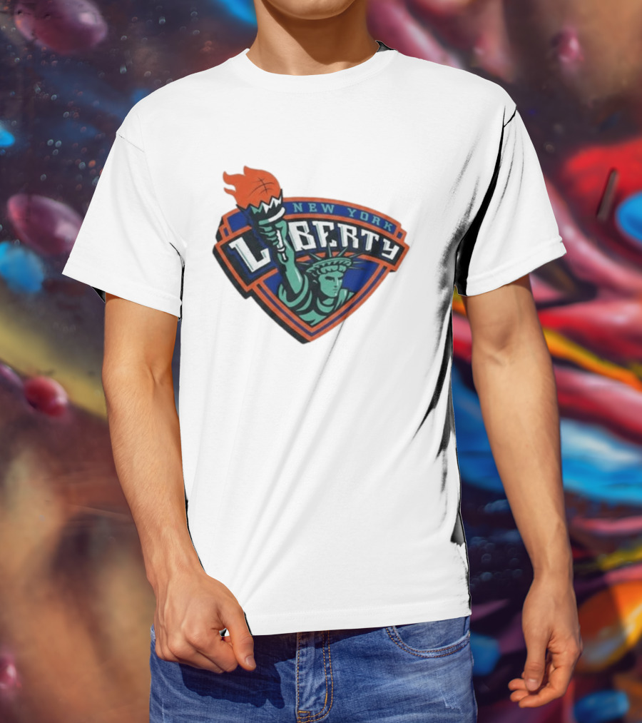 New York Liberty Leonie Fiebich Barclays Center Basketball Team T-Shirt