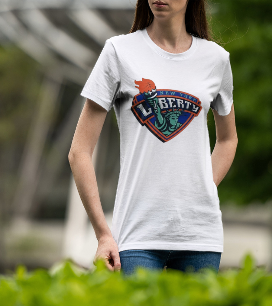 New York Liberty Leonie Fiebich Barclays Center Basketball Team T-Shirt