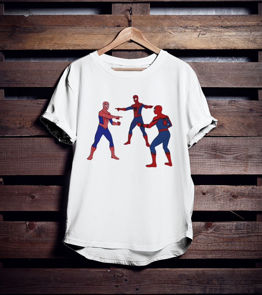 Spiderman Pointing Meme Marvel Superhero Comic Book Iconic Scene 2026 T-Shirt