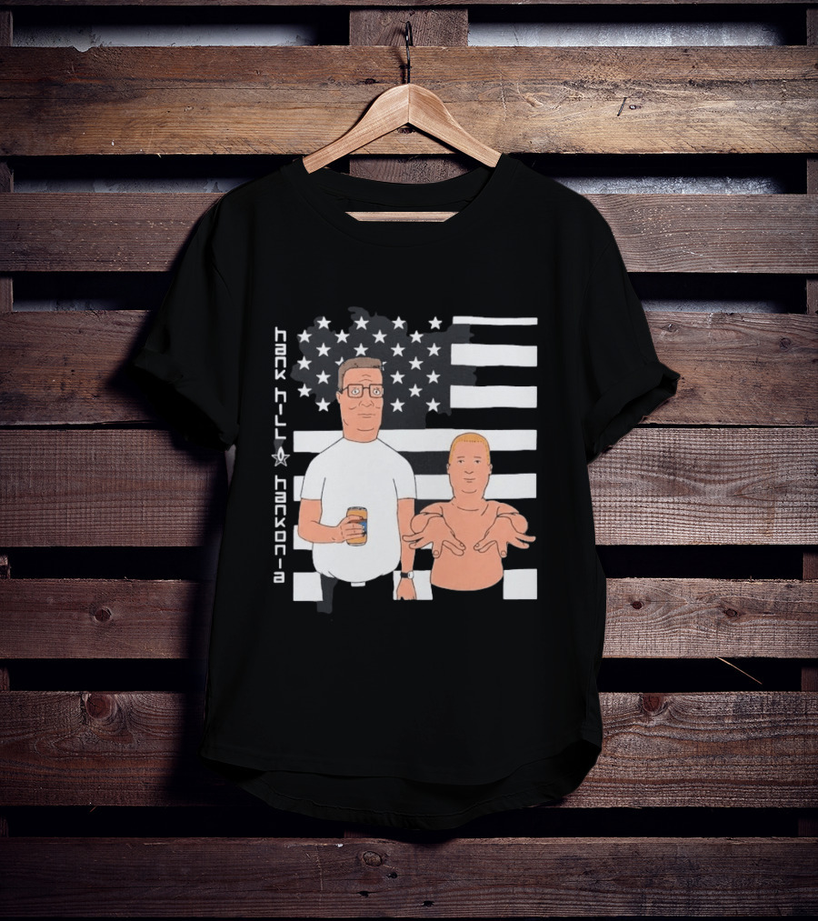 Hank Hill Hankonia American Flag Stars Stripes Characters T-Shirt