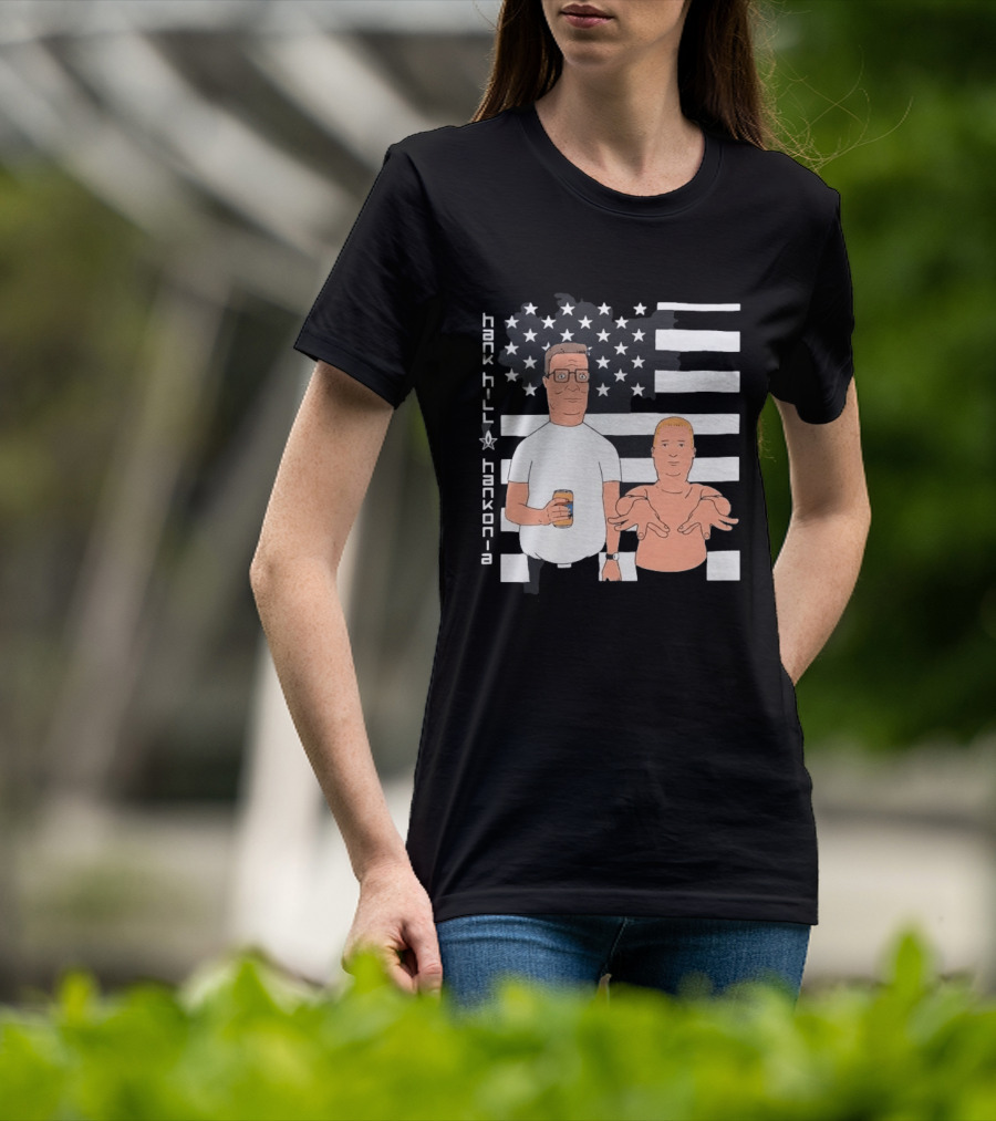 Hank Hill Hankonia American Flag Stars Stripes Characters T-Shirt