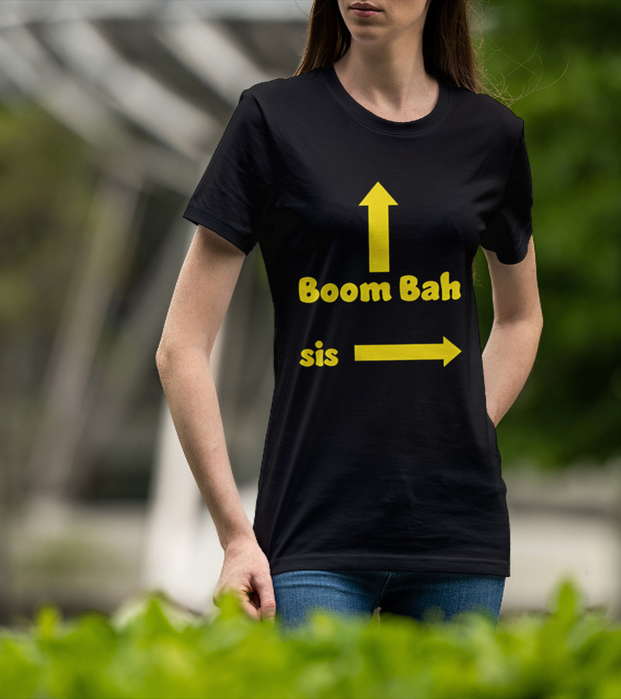 Boom Bah Sis Yellow Arrows Up And Side T-Shirt