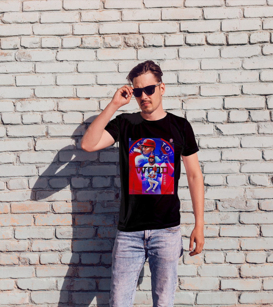 James Wood Washington Nationals .272 AVG .398 OBP 30 HR Collage T-Shirt