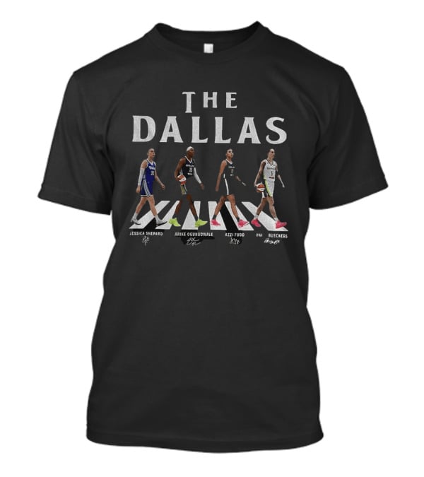 Jessica Shepard Arike Ogunbowale Azzi Fudd Paige Bueckers The Dallas Abbey Road Signatures T-Shirt