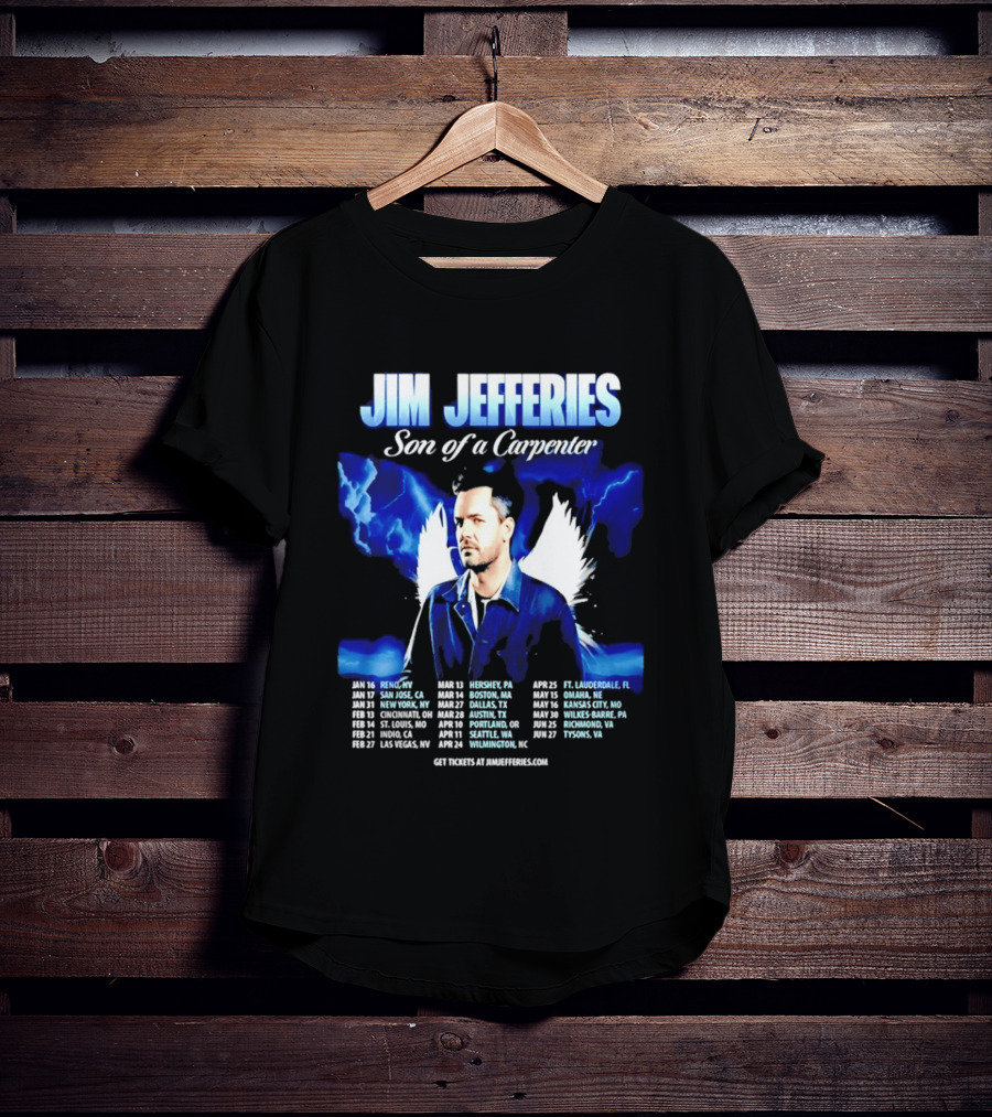 Jim Jefferies Son Of A Carpenter Tour 2026 Dates And Locations T-Shirt