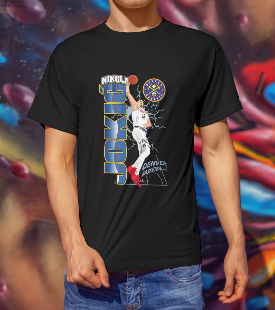 Denver Nuggets Nikola Jokić Basketball Dunk T-Shirt