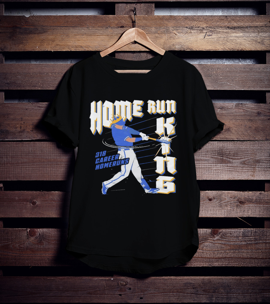 Kansas City Royals Home Run King 318 Career Homeruns Player With Crown T-Shirt