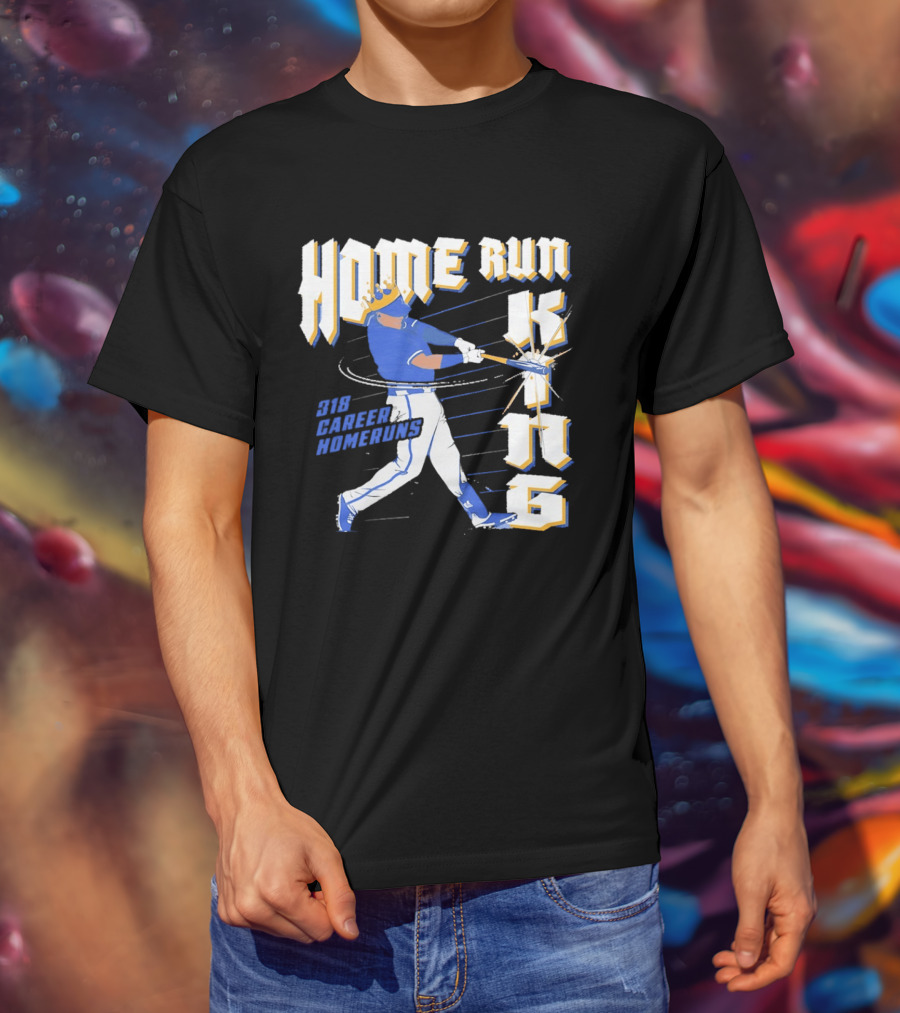 Kansas City Royals Home Run King 318 Career Homeruns Player With Crown T-Shirt