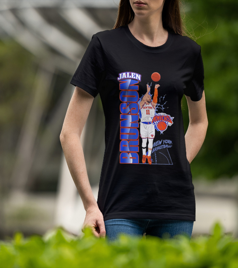New York Knicks Jalen Brunson Basketball Number 11 T-Shirt