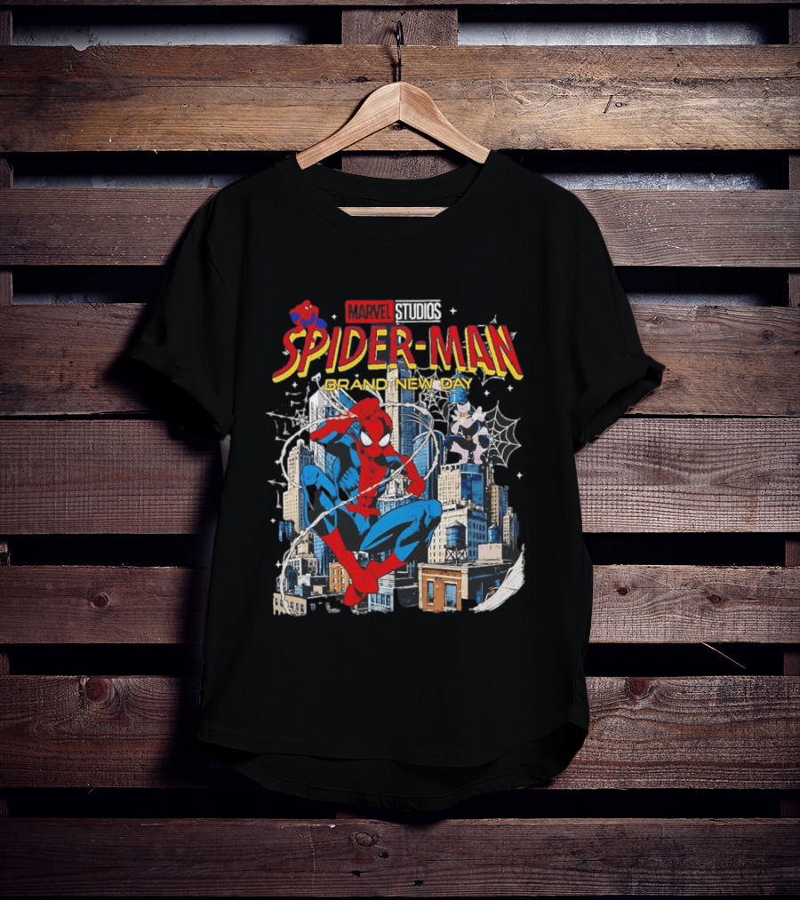Marvel Studios Spider Man Brand New Day Web Hero City Swing Superhero T-Shirt