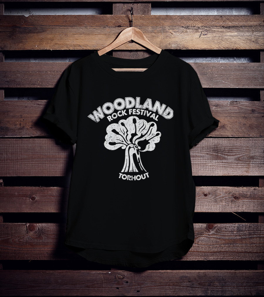 Woodland Rock Festival Torhout Tree Of Guitars Vintage Music Event T-Shirt