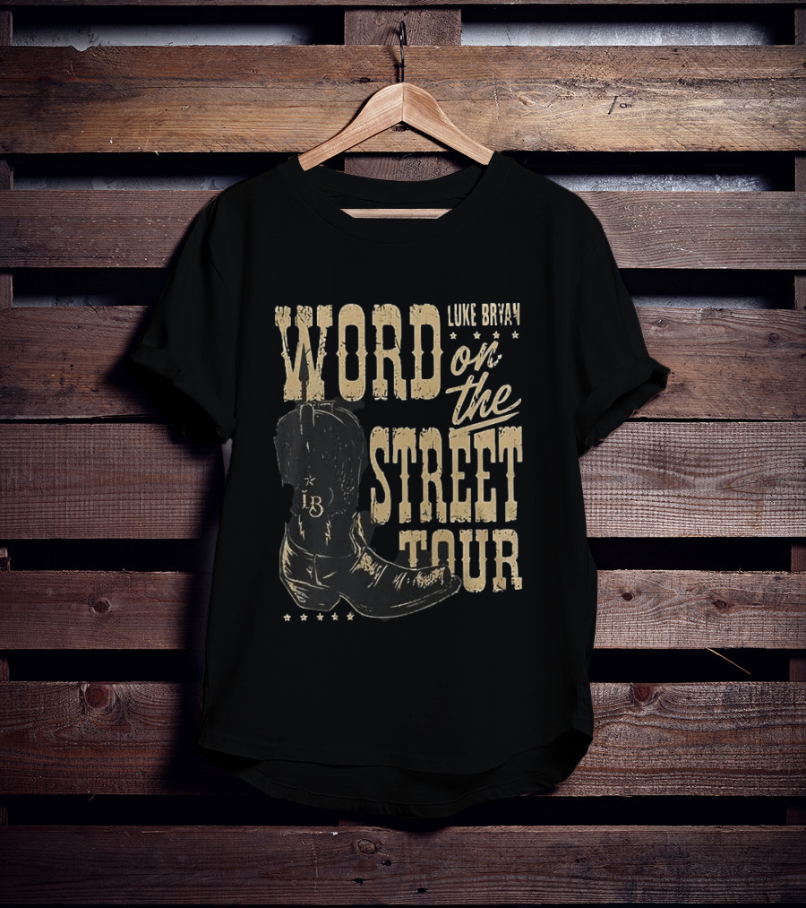 Luke Bryan Word On The Street Tour LB Boot T-Shirt