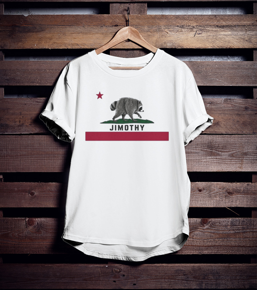 Jimothy Raccoon Republic Flag Star And Raccoon T-Shirt