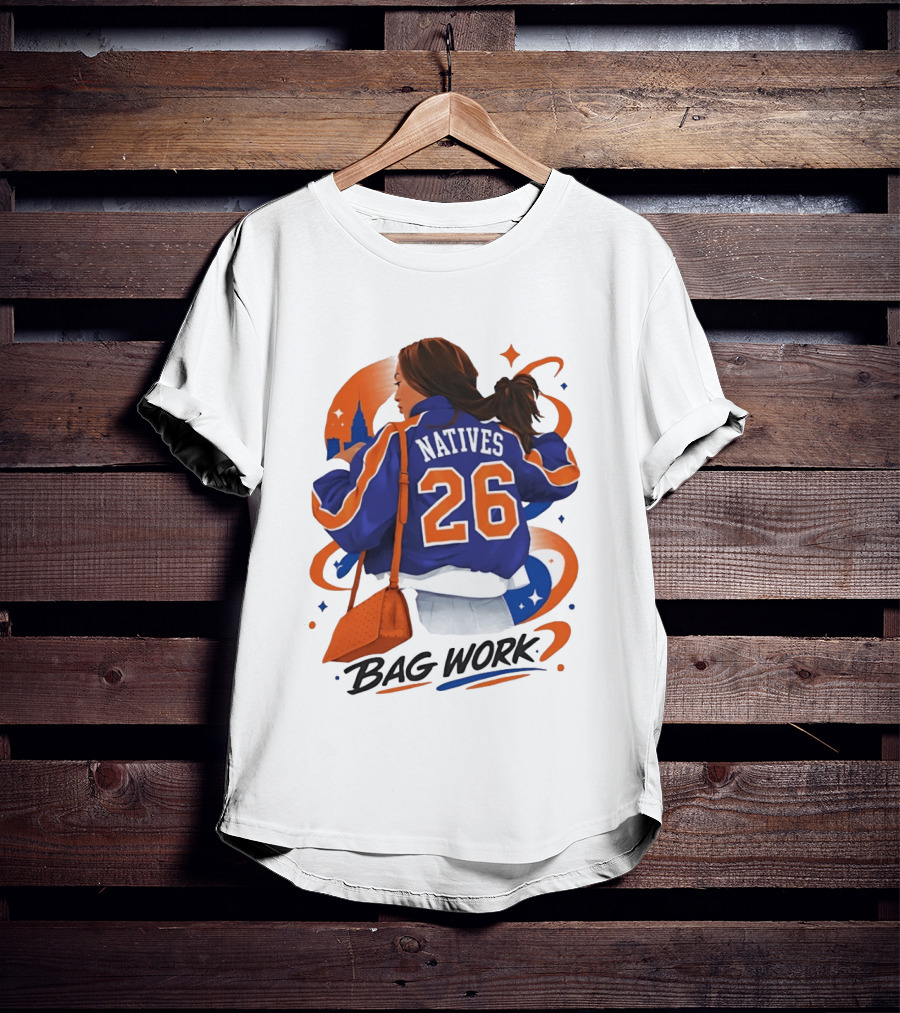 Jordyn Natives 26 Bag Work New York Knicks T-Shirt